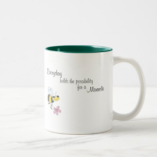 Everyday holds the possibility for a miracle Two-Tone coffee mug (Right)