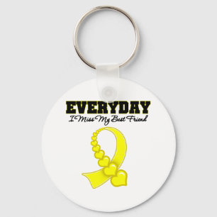 Everyday I Miss My Best Friend Military Keychain