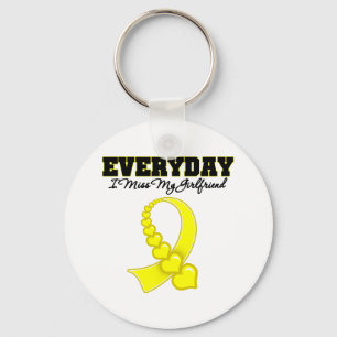 Everyday I Miss My Girlfriend Military Keychain