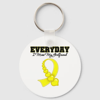 Everyday I Miss My Girlfriend Military Keychain