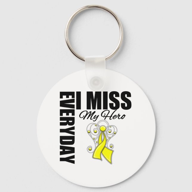 Everyday I Miss My Hero Suicide Prevention Keychain (Front)