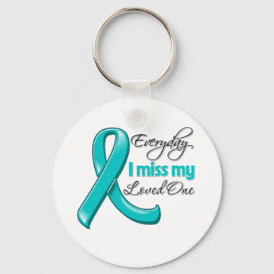 Everyday I Miss My Loved One Ovarian Cancer Keychain