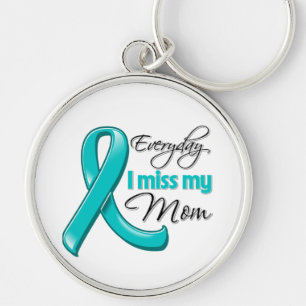 Everyday I Miss My Mom Ovarian Cancer Keychain