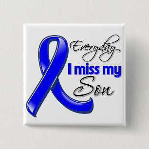 Everyday I Miss My Son Colon Cancer 2 Inch Square Button