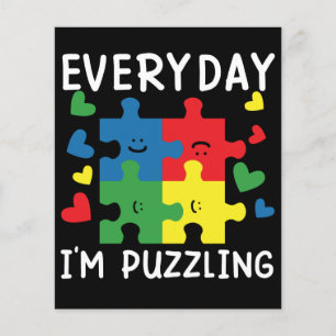 Everyday I'm Puzzling Funny Autism Awareness