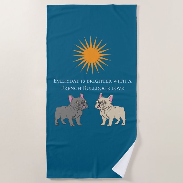 Everyday is brighter beach towel (Front)