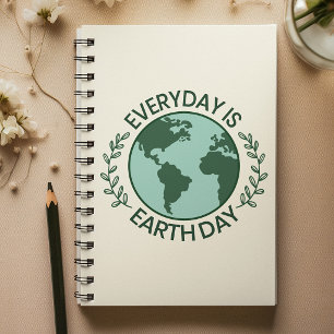 Everyday Is Earth Day - Vintage Green Earth Lover Planner