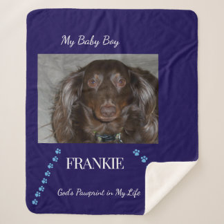 Everyday Pawprint Keepsake Sherpa Blanket