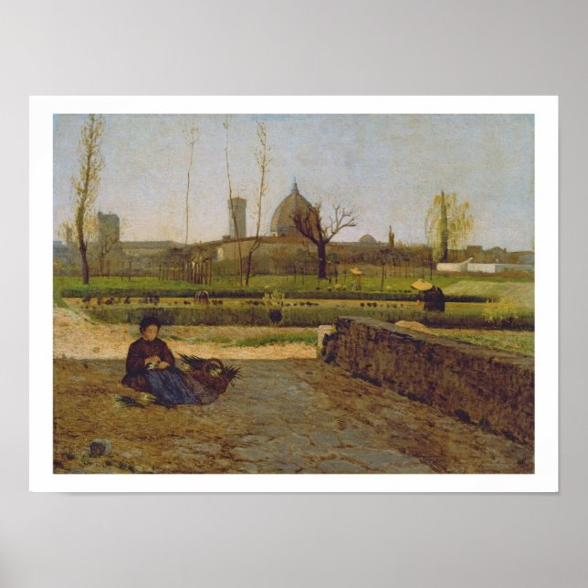 Everyday Scene, near Florence, c.1865 Poster (Front)