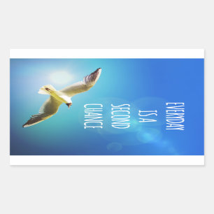 Everyday Second Chance Seagull Inspirational Quote Sticker