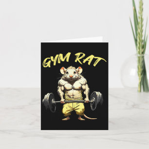 Everyday Staples Gym Rat Fitness Bodybuilding Art  Card