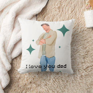 Everyday Superhero Dad Throw Pillow