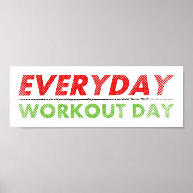 Everyday Workout Day | Vintage Poster (Front)