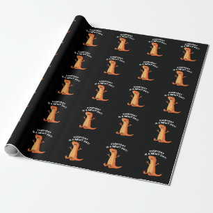 Everyday's A Newt Day Funny Salamander Pun Dark BG Wrapping Paper
