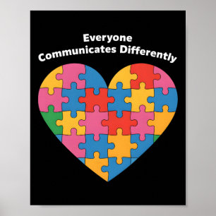 Everyone Communicates Differently Autism Inclusion Poster
