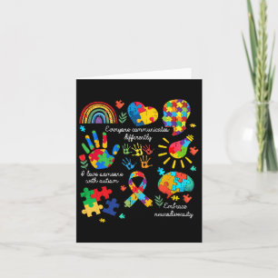 Everyone Communicates Differently Autism Neurodive Card