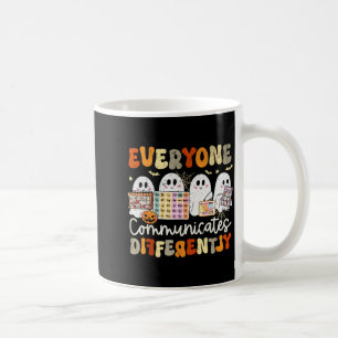 Everyone Communicates Differently Halloween Slp Sp Coffee Mug