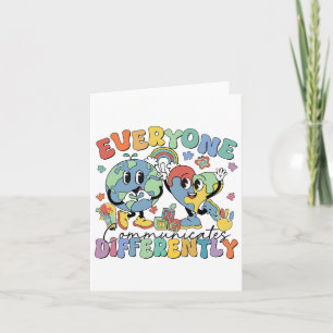 Everyone Communicates Differently Speech Autism Card
