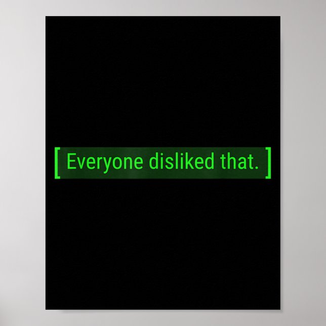 Everyone Disliked That Funny Sarcastic Comment Poster (Front)