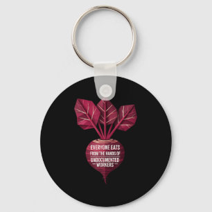 Everyone Eats From The Hands Of Undoented Workers  Keychain