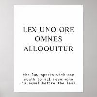 Everyone Equal Before The Law Latin Quote