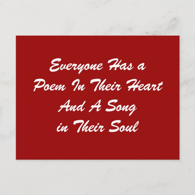 Everyone Has a Poem Postcard (Front)