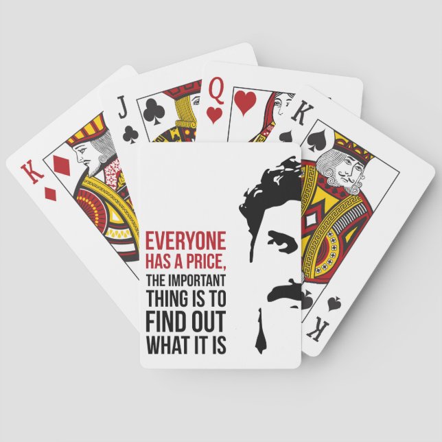 Everyone has a price playing cards (Back)