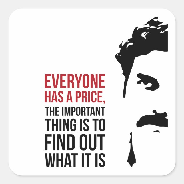Everyone has a price square sticker (Front)
