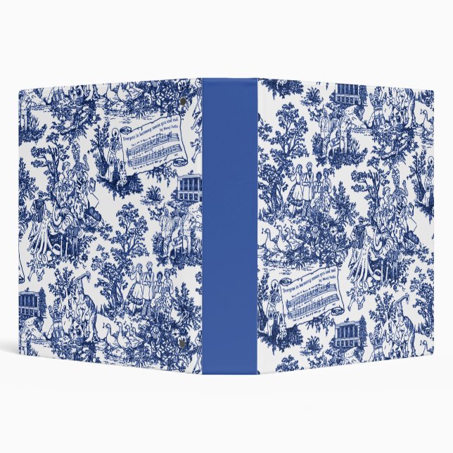 Everyone In Harmony Toile de Jouy (indigo ink) Binder (Background)