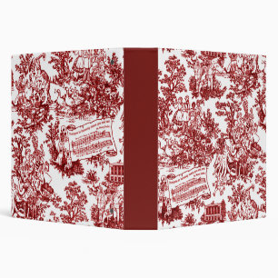 Everyone In Harmony Toile de Jouy (ox blood ink) Binder