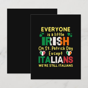 Everyone Is A Little Irish On St Patrick's Day RSVP Card