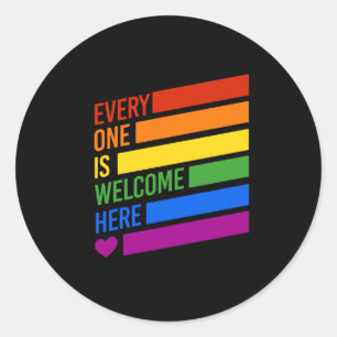 Everyone is Welcome Here Classic Round Sticker
