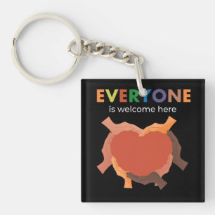 Everyone Is Welcome Here Diversity Inclusion Equal Keychain