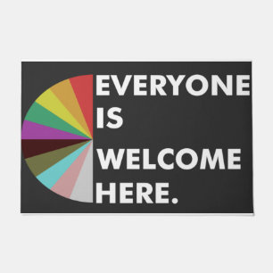 Everyone Is Welcome Here Doormat, LGBT Doormat