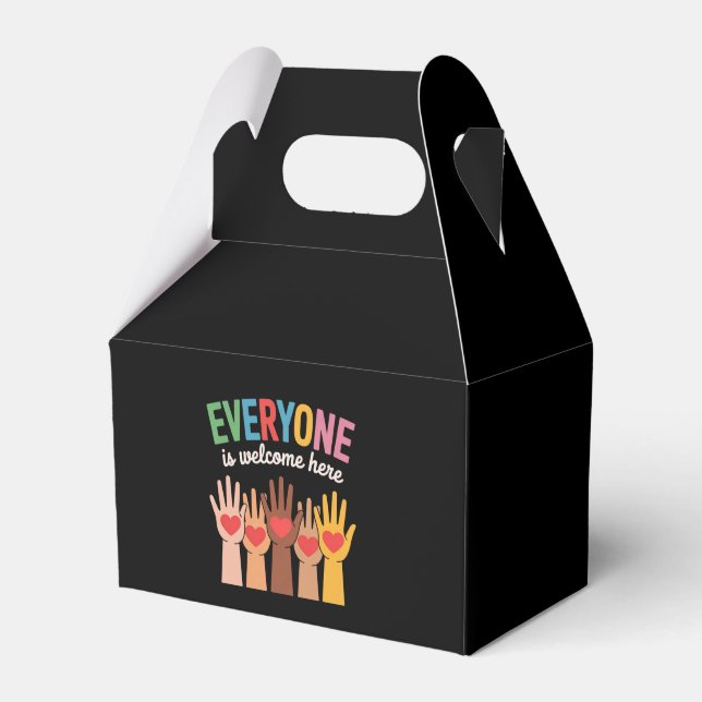 Everyone Is Welcome Here Favor Box (Front Side)