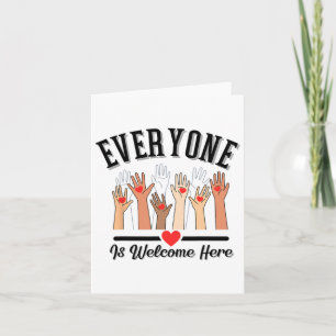 Everyone Is Welcome Here Fist Hand Support Idaho T Card