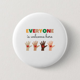 Everyone Is Welcome Here Idaho Teacher 11  2 Inch Round Button