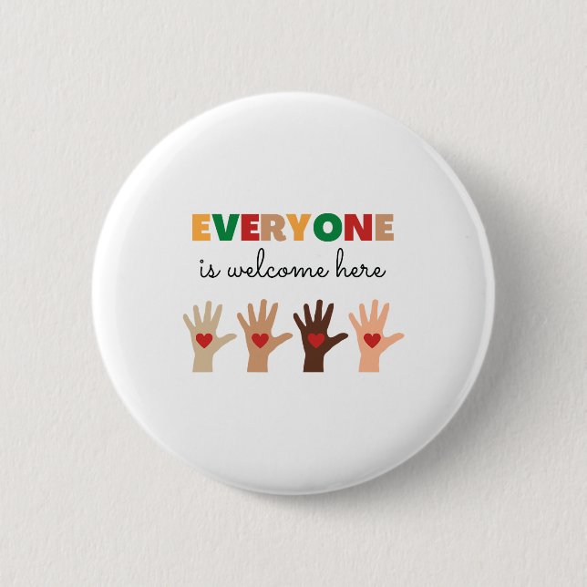 Everyone Is Welcome Here Idaho Teacher 11  2 Inch Round Button (Front)