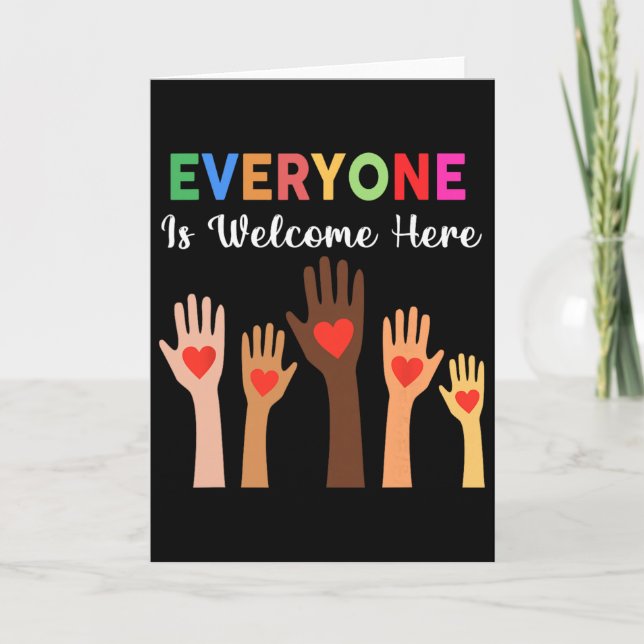 Everyone Is Welcome Here Idaho Teacher _1  Card (Front)