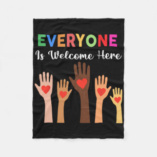 Everyone Is Welcome Here Idaho Teacher _1  Fleece Blanket