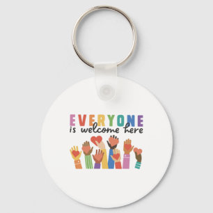 Everyone Is Welcome Here Idaho Teacher 25 Keychain