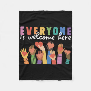 Everyone Is Welcome Here Idaho Teacher 27  Fleece Blanket