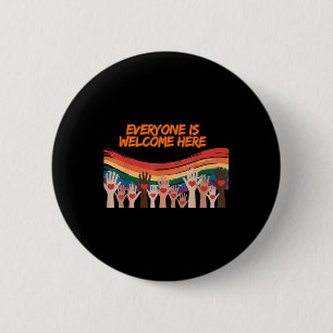 Everyone Is Welcome Here Idaho Teacher 2 Inch Round Button
