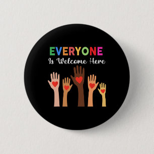 Everyone Is Welcome Here Idaho Teacher 2  Inch Round Button