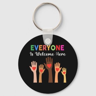 Everyone Is Welcome Here Idaho Teacher 2 Keychain