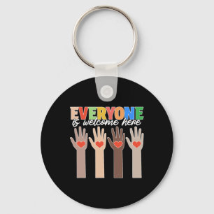 Everyone Is Welcome Here Idaho Teacher 31  Keychain
