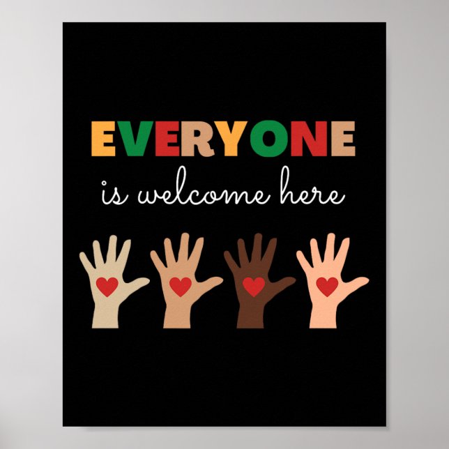 Everyone Is Welcome Here Idaho Teacher 43  Poster (Front)