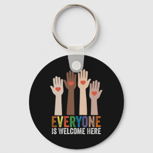 Everyone Is Welcome Here Idaho Teacher 54 Keychain