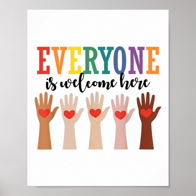 Everyone Is Welcome Here Idaho Teacher 56  Poster (Front)