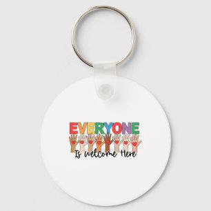 Everyone Is Welcome Here Idaho Teacher 68  Keychain